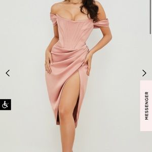 House of CB Loretta Blush Dress